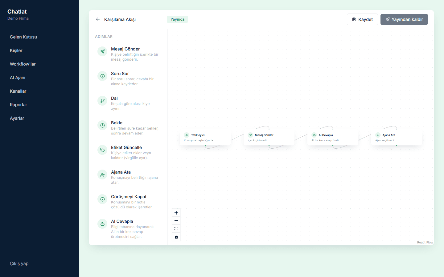 Görsel Otomasyon (Workflow Builder)